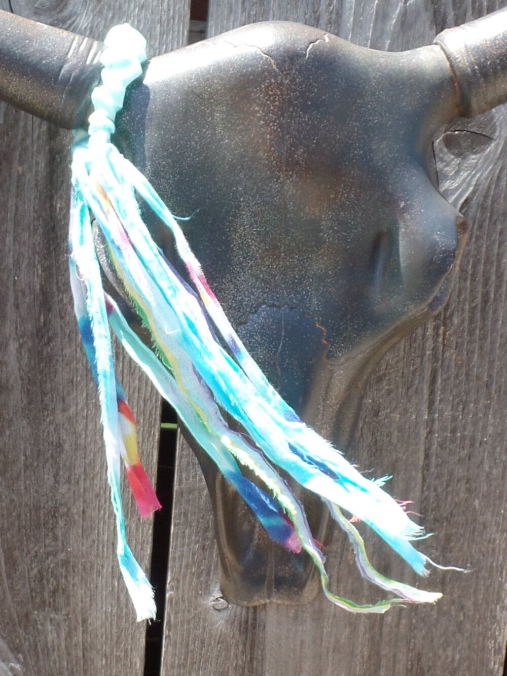 Hand Crafted Hair Tie Swag (1) SKY